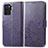 Funda de Cuero Cartera con Soporte Flores Carcasa para Oppo A94 4G Morado