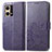 Funda de Cuero Cartera con Soporte Flores Carcasa para Oppo F21 Pro 4G Morado