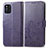 Funda de Cuero Cartera con Soporte Flores Carcasa para Oppo Find X3 Pro 5G Morado