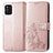 Funda de Cuero Cartera con Soporte Flores Carcasa para Oppo Find X3 Pro 5G Rosa