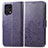 Funda de Cuero Cartera con Soporte Flores Carcasa para Oppo Find X5 5G Morado