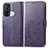 Funda de Cuero Cartera con Soporte Flores Carcasa para Oppo Reno5 A Morado