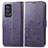 Funda de Cuero Cartera con Soporte Flores Carcasa para Oppo Reno6 Pro 5G Morado