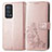 Funda de Cuero Cartera con Soporte Flores Carcasa para Oppo Reno6 Pro 5G Rosa