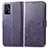 Funda de Cuero Cartera con Soporte Flores Carcasa para Realme GT 5G Morado