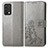 Funda de Cuero Cartera con Soporte Flores Carcasa para Realme GT Master 5G Gris