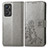 Funda de Cuero Cartera con Soporte Flores Carcasa para Realme GT Neo2 5G Gris