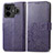 Funda de Cuero Cartera con Soporte Flores Carcasa para Realme GT Neo6 5G Morado