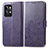 Funda de Cuero Cartera con Soporte Flores Carcasa para Realme GT2 Pro 5G Morado