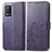 Funda de Cuero Cartera con Soporte Flores Carcasa para Realme Q3i 5G Morado