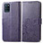 Funda de Cuero Cartera con Soporte Flores Carcasa para Realme V11 5G Morado