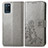 Funda de Cuero Cartera con Soporte Flores Carcasa para Realme V11s 5G Gris