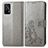 Funda de Cuero Cartera con Soporte Flores Carcasa para Realme X7 Max 5G Gris