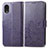 Funda de Cuero Cartera con Soporte Flores Carcasa para Samsung Galaxy A03 Core Morado