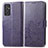 Funda de Cuero Cartera con Soporte Flores Carcasa para Samsung Galaxy A15 4G Morado