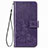 Funda de Cuero Cartera con Soporte Flores Carcasa para Samsung Galaxy A22 4G Morado