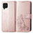 Funda de Cuero Cartera con Soporte Flores Carcasa para Samsung Galaxy F62 5G Rosa