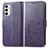 Funda de Cuero Cartera con Soporte Flores Carcasa para Samsung Galaxy M23 5G Morado