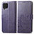 Funda de Cuero Cartera con Soporte Flores Carcasa para Samsung Galaxy M62 4G Morado