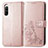 Funda de Cuero Cartera con Soporte Flores Carcasa para Sony Xperia 10 IV SOG07 Rosa