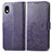 Funda de Cuero Cartera con Soporte Flores Carcasa para Sony Xperia Ace III Morado