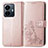 Funda de Cuero Cartera con Soporte Flores Carcasa para Vivo iQOO Z6 Lite 5G Rosa