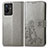 Funda de Cuero Cartera con Soporte Flores Carcasa para Vivo iQOO Z6x Gris