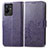 Funda de Cuero Cartera con Soporte Flores Carcasa para Vivo iQOO Z6x Morado