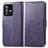 Funda de Cuero Cartera con Soporte Flores Carcasa para Vivo V23 5G Morado