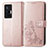 Funda de Cuero Cartera con Soporte Flores Carcasa para Vivo X70 Pro 5G Rosa