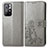 Funda de Cuero Cartera con Soporte Flores Carcasa para Xiaomi Poco M4 Pro 5G Gris