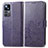 Funda de Cuero Cartera con Soporte Flores Carcasa para Xiaomi Redmi K50 Ultra 5G Morado