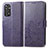 Funda de Cuero Cartera con Soporte Flores Carcasa para Xiaomi Redmi Note 11 4G (2022) Morado