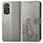 Funda de Cuero Cartera con Soporte Flores Carcasa para Xiaomi Redmi Note 11 Pro 4G Gris