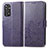 Funda de Cuero Cartera con Soporte Flores Carcasa para Xiaomi Redmi Note 11 Pro 4G Morado