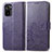 Funda de Cuero Cartera con Soporte Flores Carcasa para Xiaomi Redmi Note 11 SE India 4G Morado