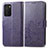 Funda de Cuero Cartera con Soporte Flores Carcasa S01D para Samsung Galaxy A02s Morado