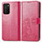 Funda de Cuero Cartera con Soporte Flores Carcasa S01D para Samsung Galaxy A02s Rosa Roja