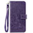 Funda de Cuero Cartera con Soporte Flores Carcasa S02D para Samsung Galaxy A20 Morado