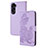 Funda de Cuero Cartera con Soporte Flores Carcasa Y01X para Huawei Honor 90 Lite 5G Morado