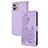 Funda de Cuero Cartera con Soporte Flores Carcasa Y01X para Motorola Moto G32 Morado