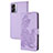 Funda de Cuero Cartera con Soporte Flores Carcasa Y01X para Oppo A57 5G Morado