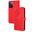 Funda de Cuero Cartera con Soporte Flores Carcasa Y01X para Oppo A77 4G Rojo