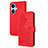 Funda de Cuero Cartera con Soporte Flores Carcasa Y01X para Oppo K11 5G Rojo