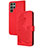 Funda de Cuero Cartera con Soporte Flores Carcasa Y01X para Samsung Galaxy S23 Ultra 5G Rojo