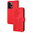 Funda de Cuero Cartera con Soporte Flores Carcasa Y01X para Xiaomi Redmi Note 12 Pro 5G Rojo