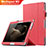 Funda de Cuero Cartera con Soporte L01 para Huawei MediaPad M2 10.0 M2-A01 M2-A01W M2-A01L Rojo