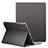 Funda de Cuero Cartera con Soporte L02 para Apple iPad 3 Negro