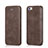 Funda de Cuero Cartera con Soporte L02 para Apple iPhone SE Marron