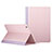 Funda de Cuero Cartera con Soporte L03 para Apple iPad Mini 3 Rosa